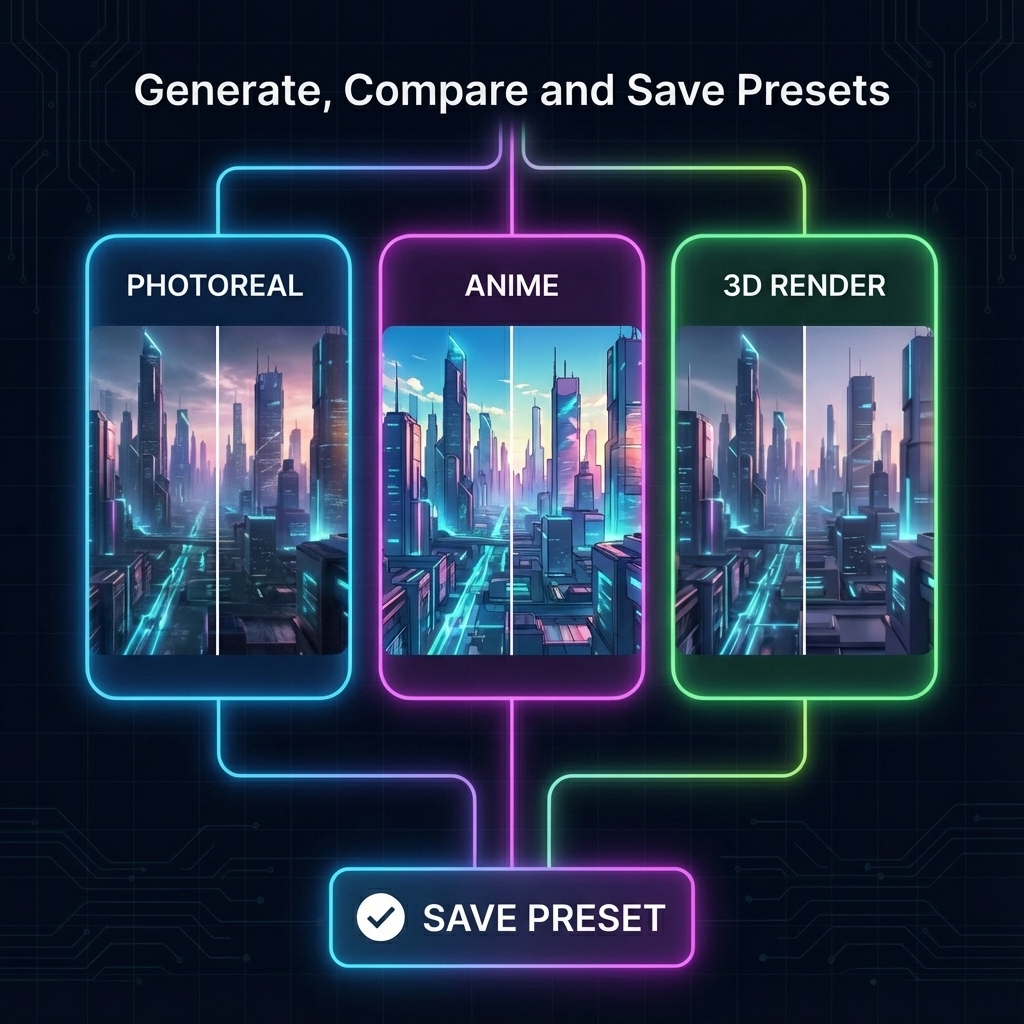 Generate, Compare and Save Presets